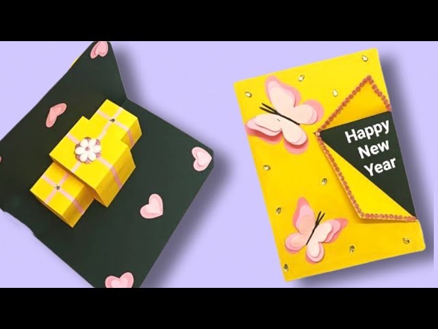 Beautiful Pop-Up Handmade New Year 2022 Greeting Card Idea | DIY Greeting Cards for Happy New Year
