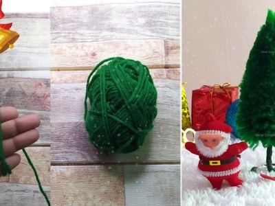 Christmas Tree making|Christmas tree making with Thread|Woolen Thread Craft|Craft|DIY Christmas tree