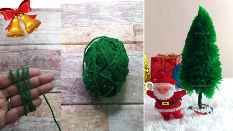 Christmas Tree making|Christmas tree making with Thread|Woolen Thread Craft|Craft|DIY Christmas tree