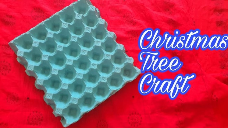 Christmas Tree Using Egg Tray | Table Top Xmas Tree DIY Creative Craft Best Out Of Waste Reuse Idea