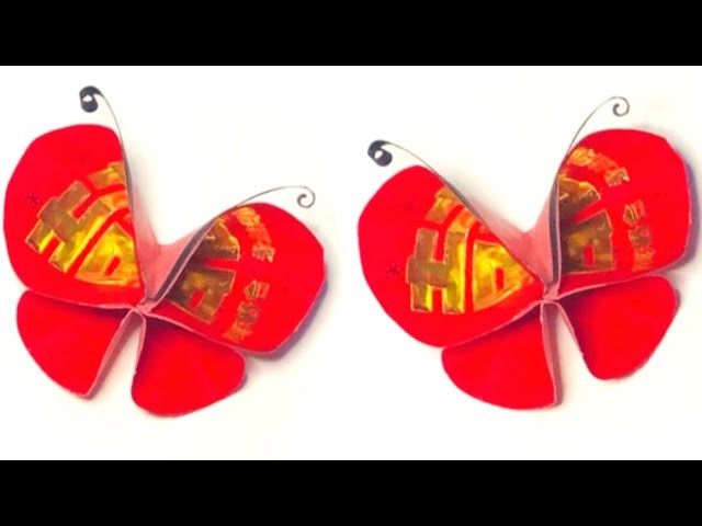 CNY DIY | Chinese New Year Deoration Ideas | Chinese New Year Ornaments DIY | Red Packet Butterfly