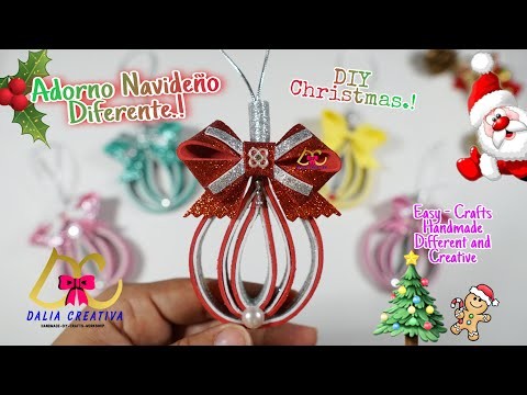 DIY COMO HACER ADORNOS NAVIDAD DIFERENTE. HOW TO MAKE DIFFERENT CHRISTMAS ORNAMENT #DIY #ornaments