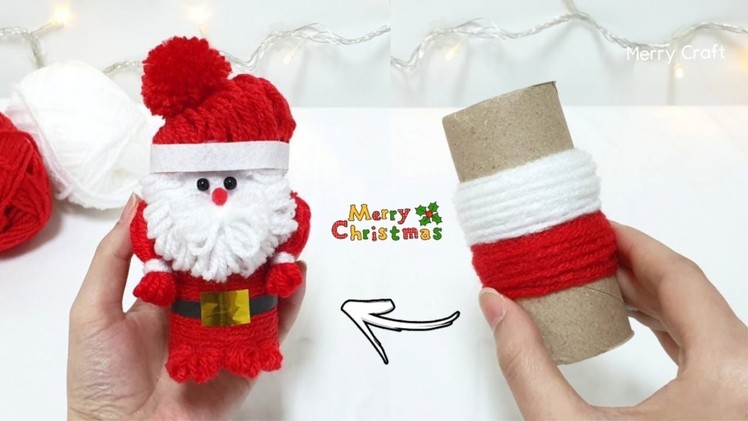 DIY - Cute Santa Claus Making with Woolen - Christmas Decorations Ideas - How to Make Santa Claus