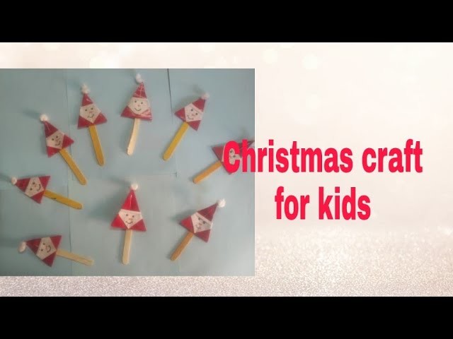 DIY how to make Ice cream stick Santa clause.popsicle Christmas craft