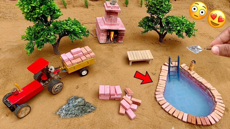 Diy mini tractor swimming pool | mini water pump | Mini science project | @Shaitani Ideas