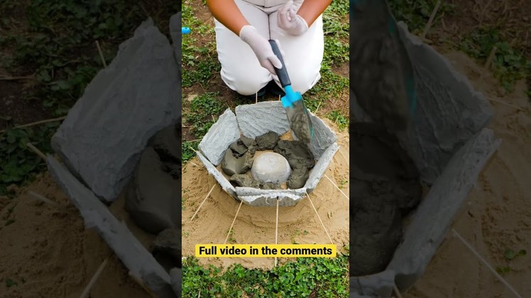 DIY Pond from Cement #Shorts