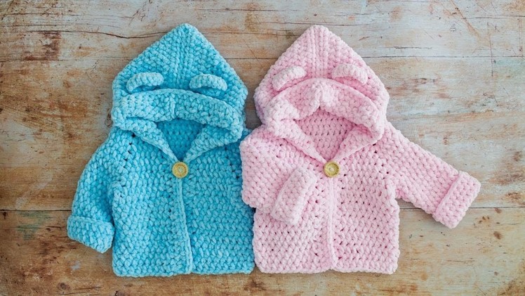 FAST Crochet Baby Hoodie (PART 1 of this EASY, Step by Step Tutorial)