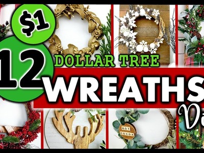 Grab $1 WREATHS from Dollar Tree to DIY GENIUS CHRISTMAS DECOR ~12 Dollar Store Christmas Wreaths!
