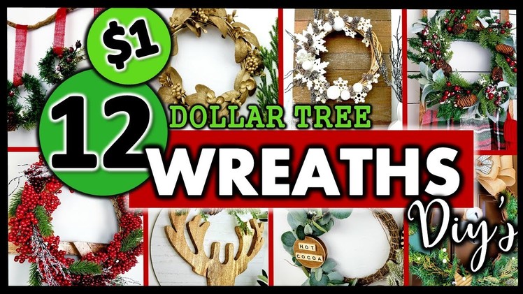 Grab $1 WREATHS from Dollar Tree to DIY GENIUS CHRISTMAS DECOR ~12 Dollar Store Christmas Wreaths!