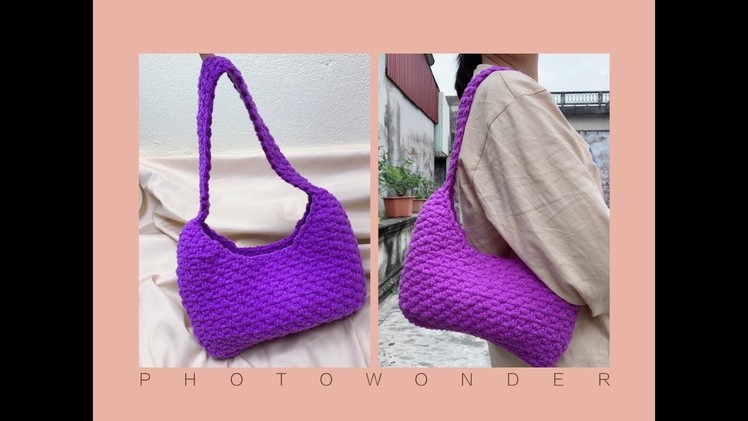 How to crochet Shoulder Bag, Armpit Bag