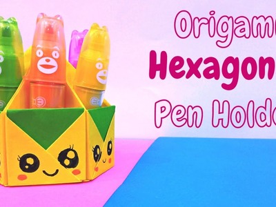 How to make a Hexagonal Pen Holder from Paper | Easy Origami Craft | Paper Kawaii  @Creative Mind