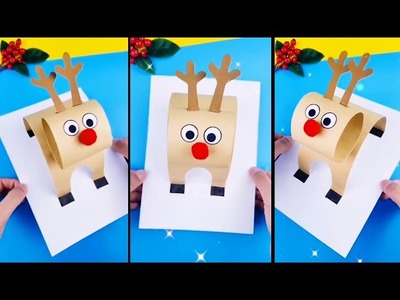 How to make an paper Christmas deer. DIY Christmas Reindeer - Amazing Paper Craft Ideas #shorts