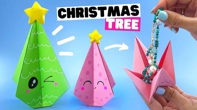 How to make origami CHRISTMAS TREE BOX [Christmas origami]