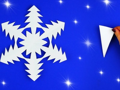 How to make snowflakes out of paper easy for 5 minutes [Xmas decoration]