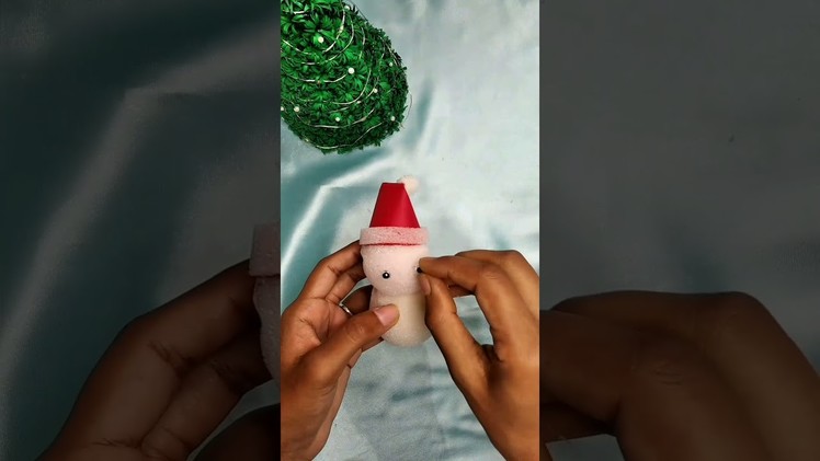 How to make snowman at home❄️⛄❄️.DIY christmas snowman #shorts #youtubeshorts