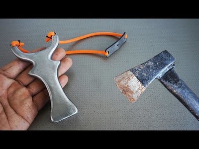 Making Powerful Slingshot From Old Axe | DIY Axe Slingshot