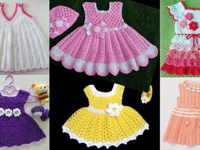 Most stylish and adorable crochet  baby dress designs