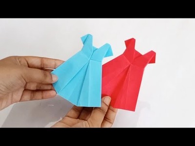 How to Make a Pretty Origami Paper Dress ???? | Origami Paper Folding Craft | DIY | Paper Crafts