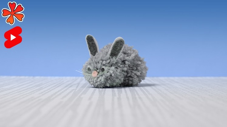 How to make yarn rabbit ???? pom pom bunny [DIY #Shorts 2]