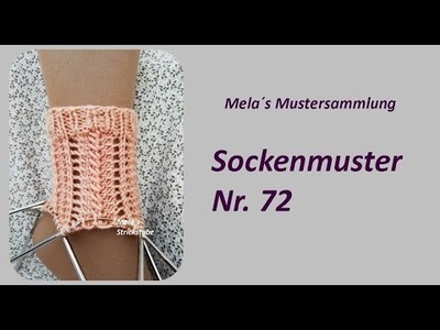 Sockenmuster Nr. 72 - Strickmuster in Runden stricken. Socks knitting pattern