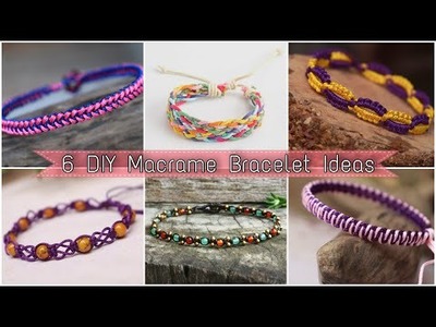 6 Macrame Bracelet Ideas | How To Make Macrame Bracelets | Creation&you