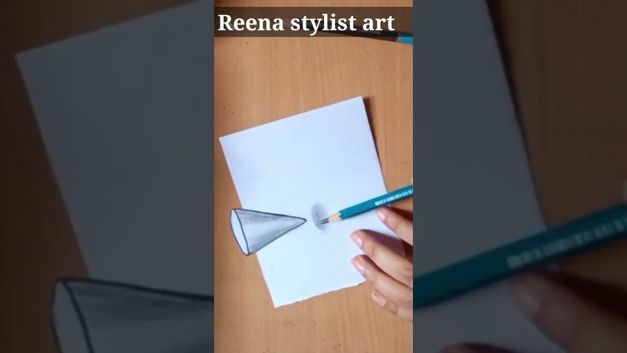 3D drawing floating on paper Easy.How to draw Art for beginners. #shorts