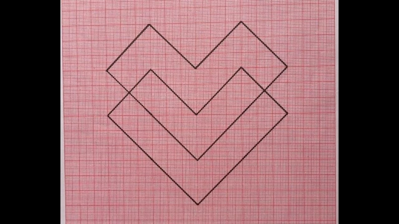 3D HEART-Amazing 3d art on graph paper-draw big things #shorts
