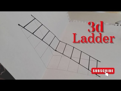 How to Draw a 3D Ladder - Trick Art for Kids || 3D Art || Mahdi Art