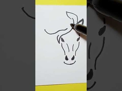 Dibujos de ANIMALES ???? Como dibujar un CABALLO en 5 Segundos- How to draw a HORSE in 5 Seconds????