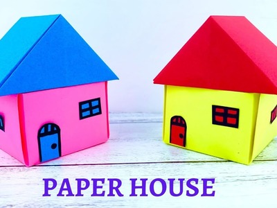 How To Make Easy Paper House For Kids. Nursery Craft Ideas. Paper Craft Easy. KIDS crafts