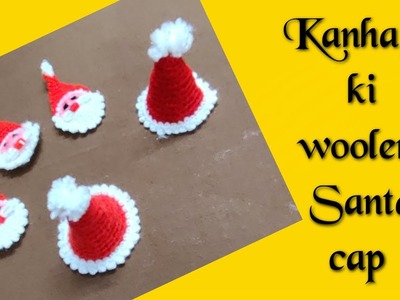 117_ How to crochet hat for Laddu Gopal.kanha ji ki woolen Santa cap. Thakur ji ki woolen cap