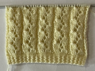 Beautiful Lace Stitch Pattern For Sweaters And Cardigans