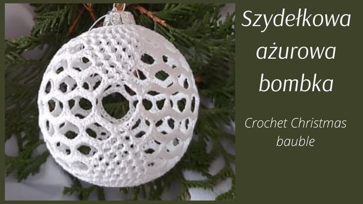 Bombka ażurowa, 8 cm,szydełko.Author Renia K. Christmas ball crochet tutorial.No.12