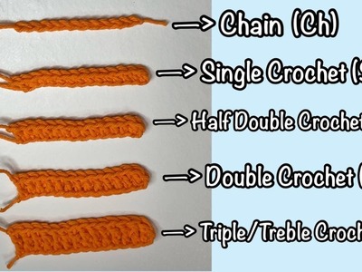 CROCHET - How to BASIC CROCHET Stitches - Crochet for BEGINNER