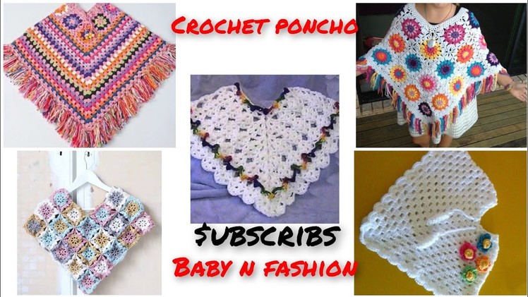 #crochet poncho #latest crochet poncho designs for baby girls #white coloured poncho #