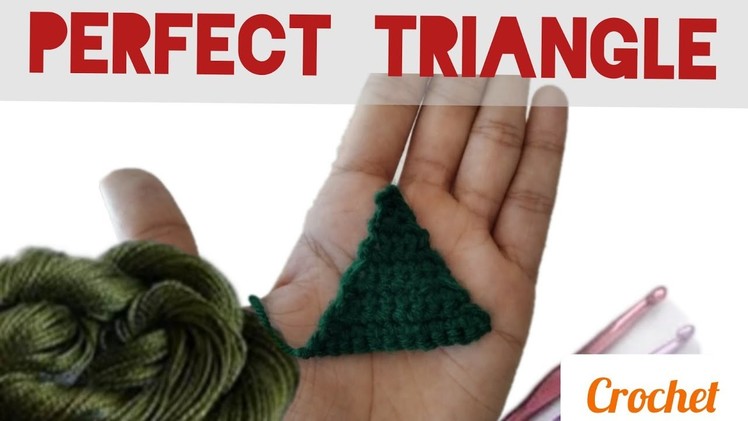Crochet triangle || TRIANGLE SHAPE|| how to crochet perfect triangle