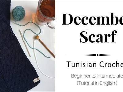 December Scarf, Tunisian Crochet
