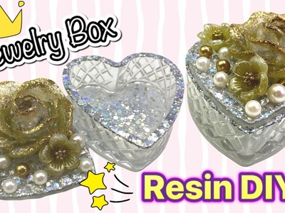 DIY Golden Rose Resin Trinket Box - Jewelry Box - Resin tutorial - Gift Box