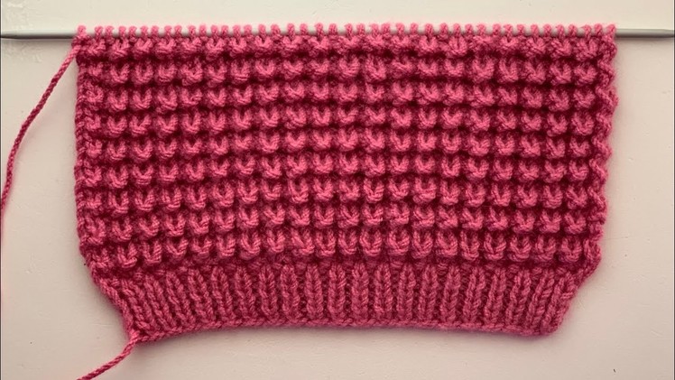 Easy Knitting Design.4 Rows Repeat Pattern