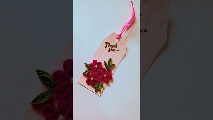 |Easy Thank you tags making idea    |paper crafts tags  |paper quilling tags