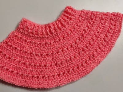 Easy to make crochet round yoke for sweater. top.  3 months to adult size