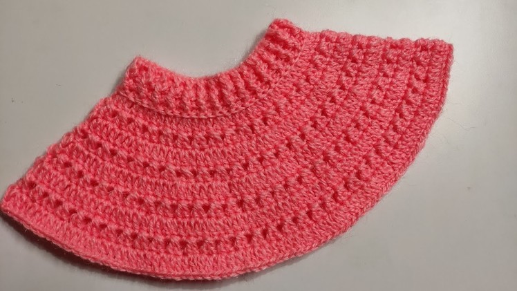 Easy to make crochet round yoke for sweater. top.  3 months to adult size