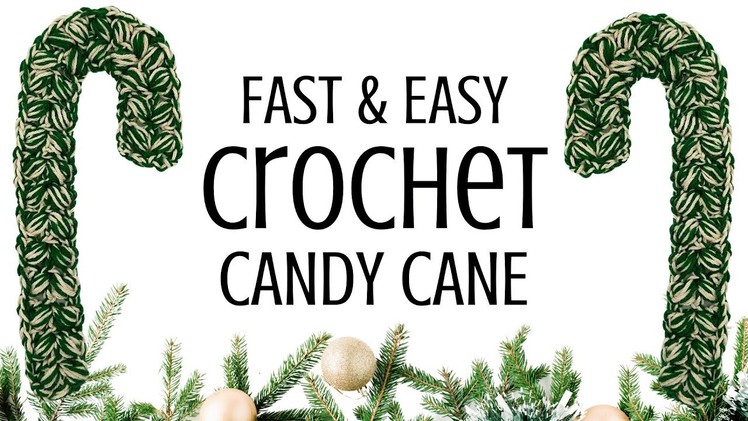 How to Crochet a Large Candy Cane