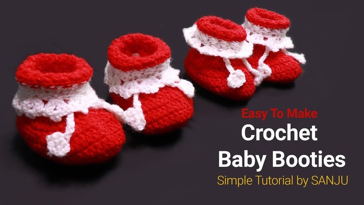 How to Crochet Baby Booties Better for Newborn Baby in Less Time | Crochet Newborn Baby Booties