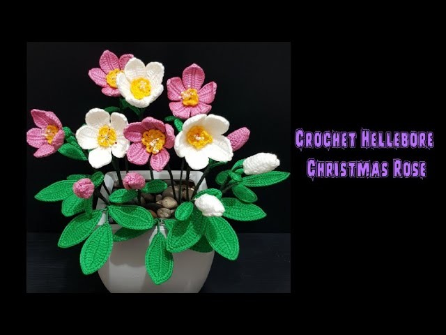 How to crochet Hellebore flowers | Christmas Rose