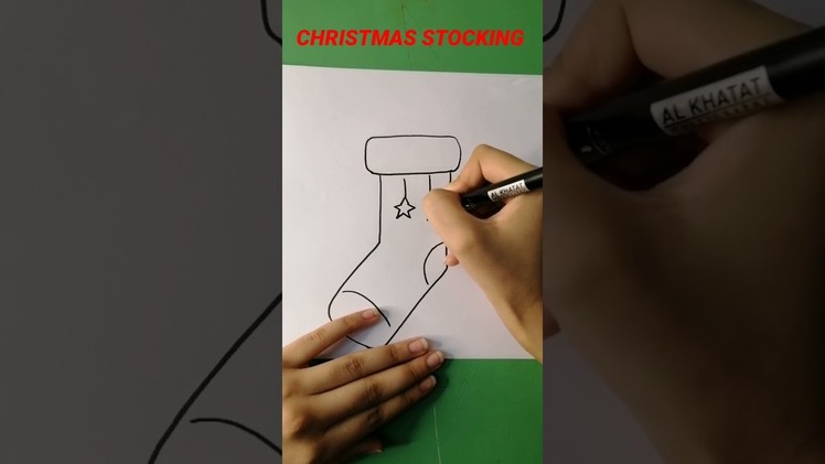 How to draw chrismas stocking | Christmas stocking ???? #shorts @Hira Art's 2M