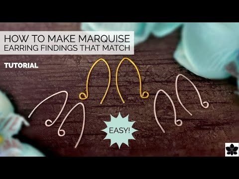 How to Make DIY Marquise Earring Findings that Match