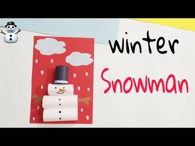 How To Make Easy Paper Moving Snowman For Kids | Nurser craft ideas | paper craft | craft