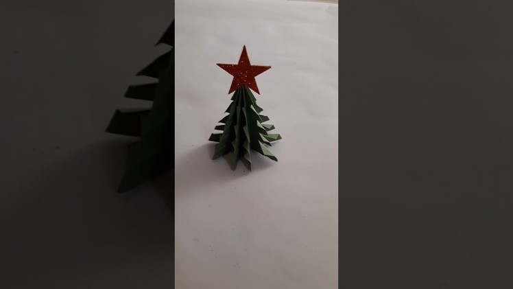 How to make paper Christmas tree  | Christmas decoration| easy paper crafts| Zeen's idea's| #shorts