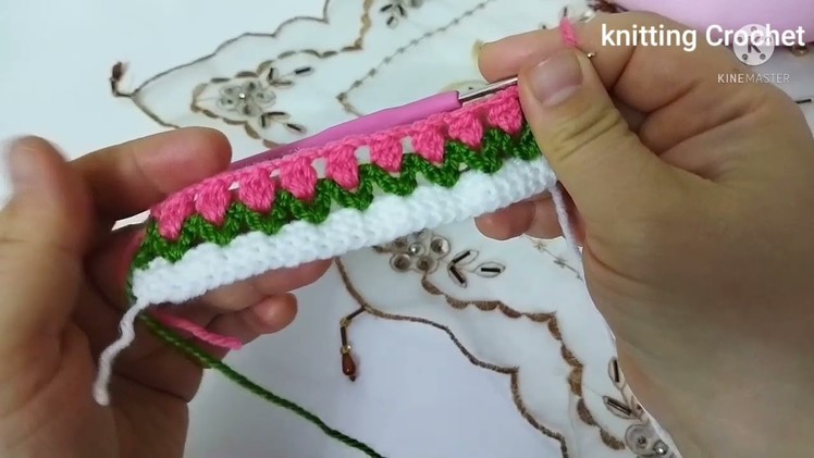 LEFT HAND. 3D TULIP KNITTING MODEL. #3dtulıpknıttıngmodel #knittingcrochet